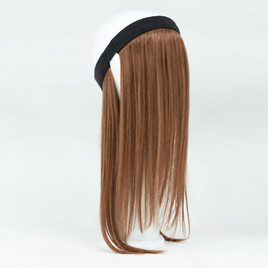 Bandeau de cheveux Rémy roux no.30 tête complète Sibelle sur fond blanc