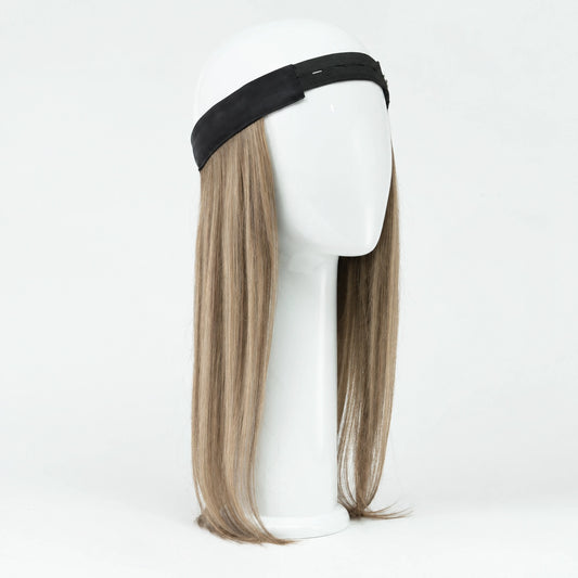 Bandeau de cheveux 15 pouces Rémy blond no.613/18 Sibelle sur fond blanc
