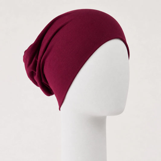 Bonnet chimio classique en bambou rubi Sibelle sur fond blanc