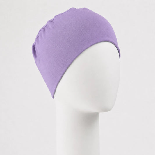 Bonnet confort en bambou lilas Sibelle sur fond blanc