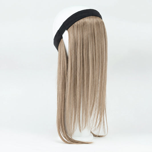 Bandeau de cheveux Rémy blond 613/18 tête complète Sibelle sur fond blanc