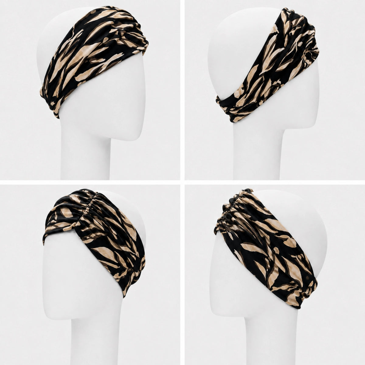 Bandeau Twist brazil noir Sibelle sur fond blanc 