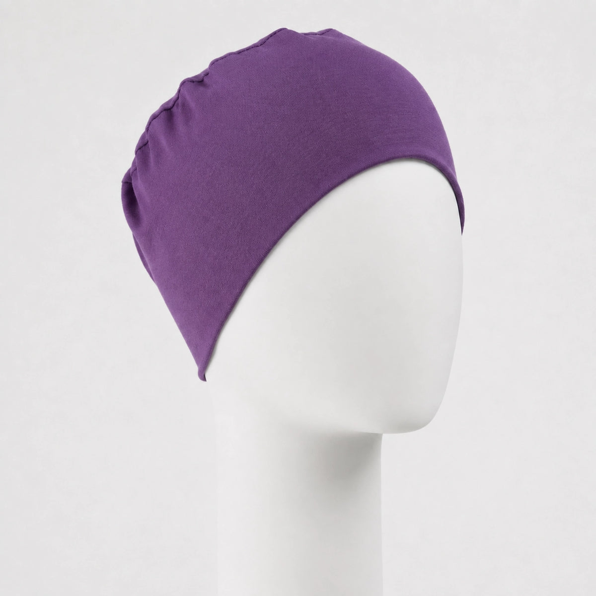 Bonnet confort en bambou violet Sibelle sur fond blanc