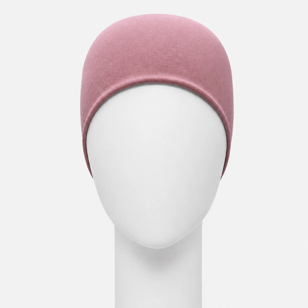 Bonnet dodo Sibelle vieux rose sur fond blanc vue de face