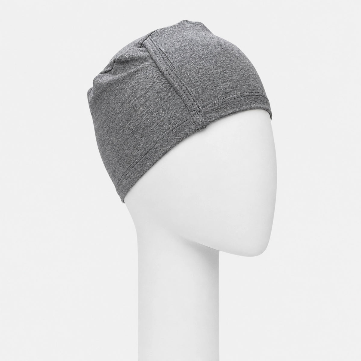 Bonnet de nuit Sibelle en bambou gris sur fond blanc 