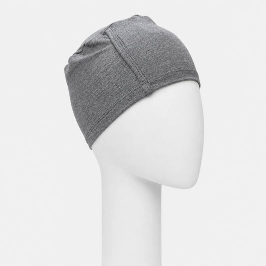 Bonnet de nuit Sibelle en bambou gris sur fond blanc 