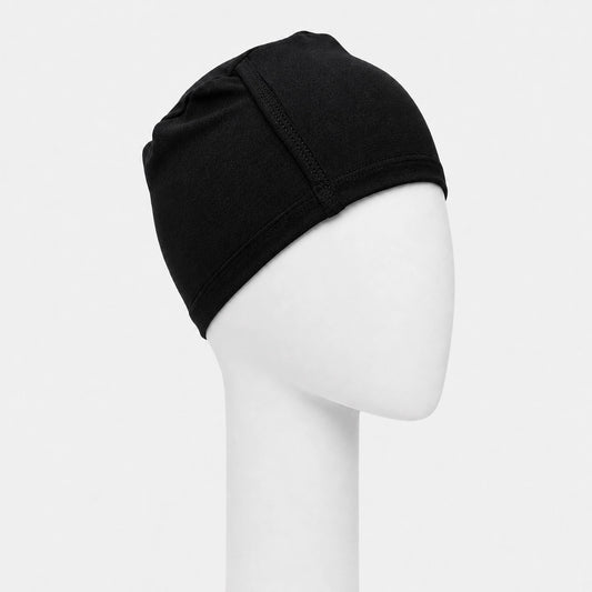 Bonnet de nuit Sibelle en bambou noir sur fond blanc 