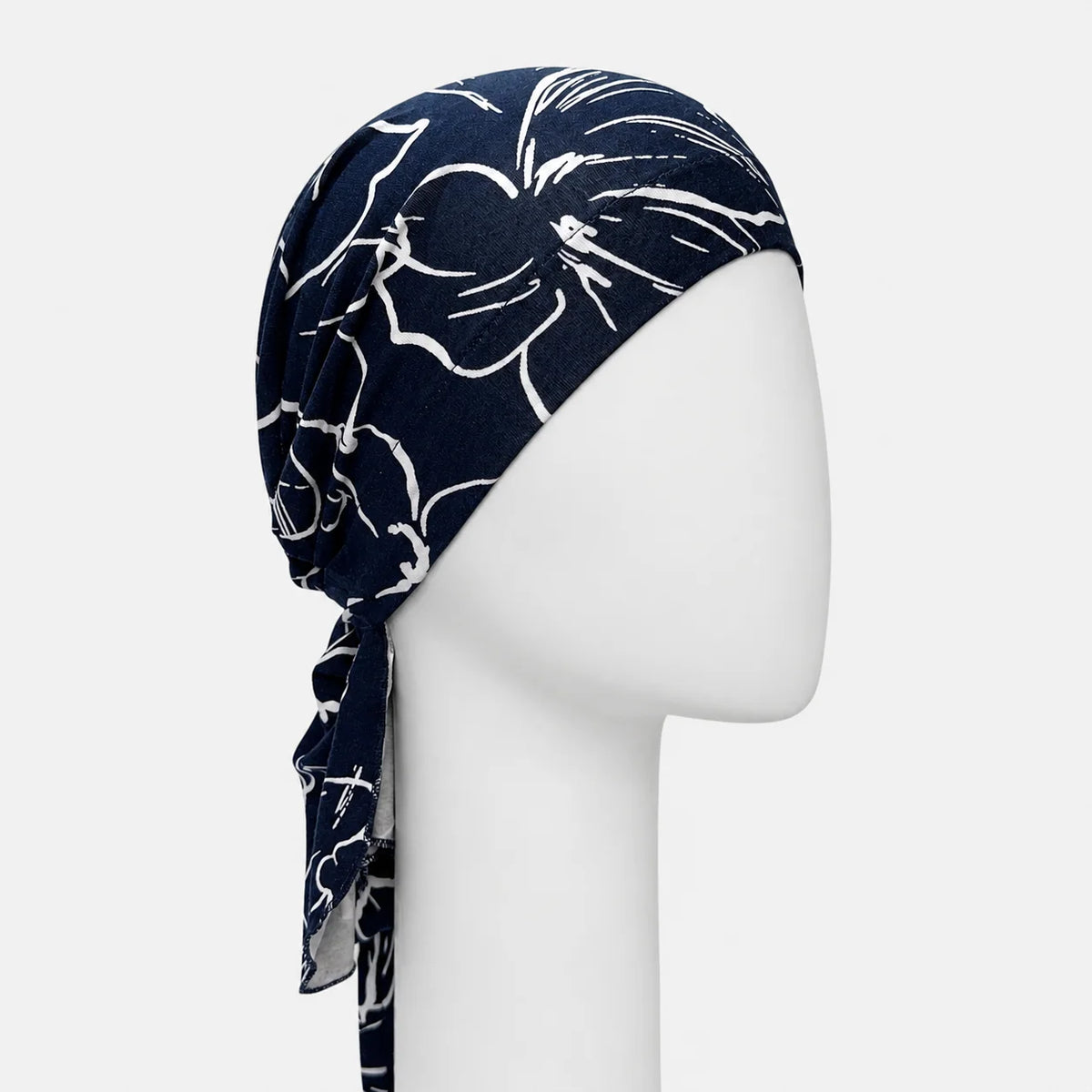 Foulard à corde darcy bleu Sibelle sur fond blanc