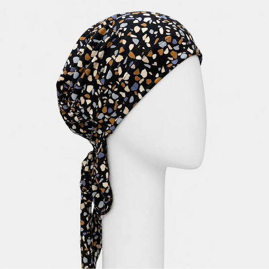 Foulard à corde éclats Sibelle sur fond blanc