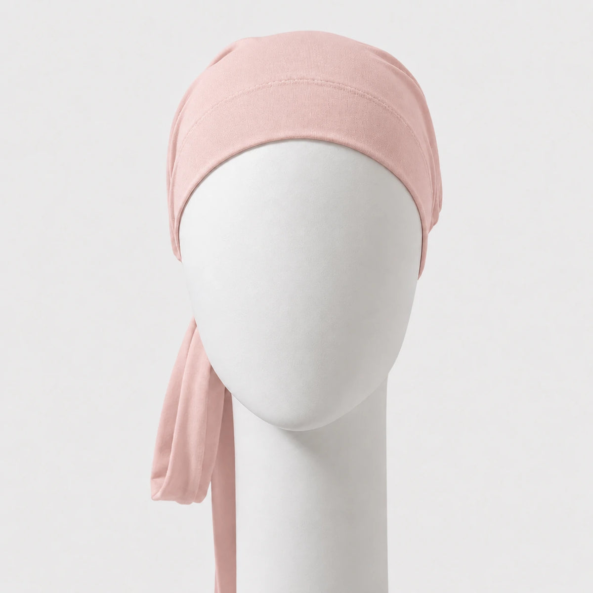 Foulard à corde en bambou rose Sibelle sur fond blanc